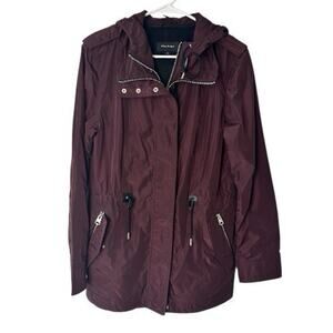 Mackage Montreal Woman’s Melita Hooded Anorak Rain Jacket Burgundy S